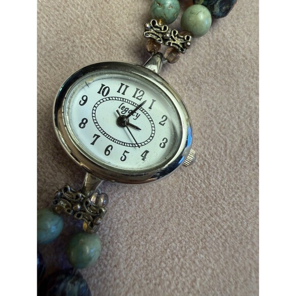 Women\'s Beaded Bracelet Wristwatch LEGACY Quartz ANALOG New Battery main image 10